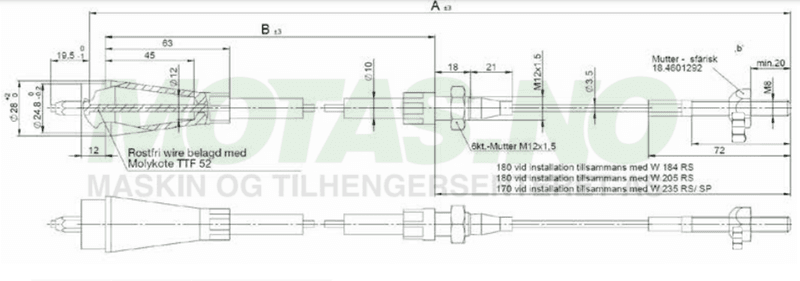 Bremsewire WAP 1600/1790