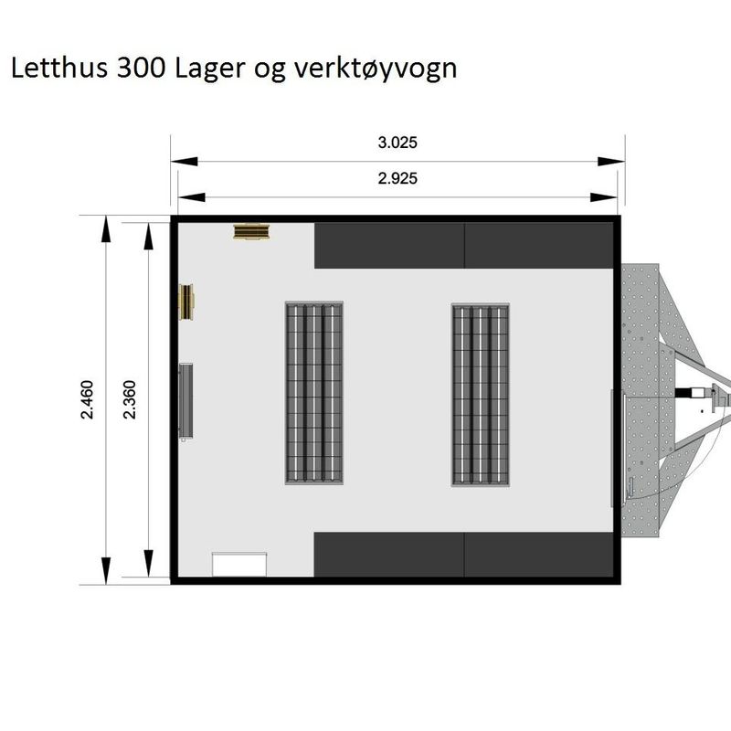 Letthus 301 lagervogn